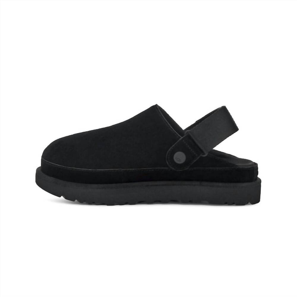 NEW UGG women's goldenstar suede clog in black